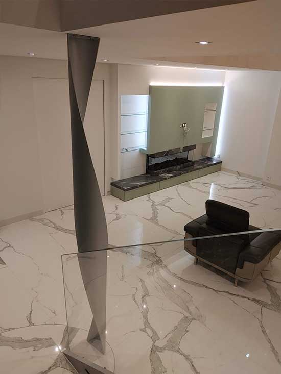 Pose du carrelage interieur à Nice pour amenagement.