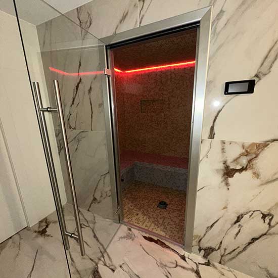 Conception d'un hammam sur-mesure.